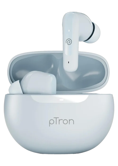 PTron Vibe w/ 50hrs Playtime, Mobile App, Clear Calls, 13mm Drivers, BT5.3 Bluetooth Headset , (True Wireless)