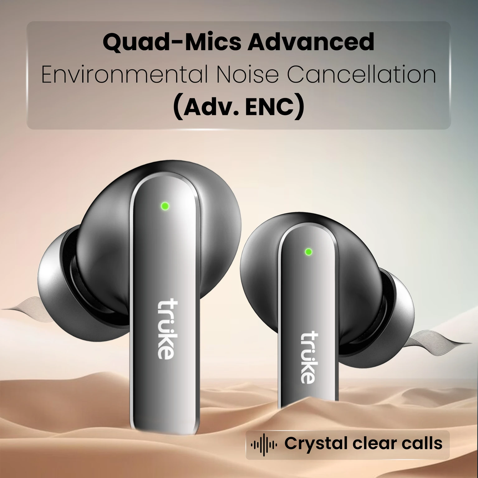 truke Buds F1 Ultra with 60 Hours Playtime, Spatial Audio, 13mm Drivers, Multi-modes Bluetooth Headset (Black, True Wireless) - Image 5