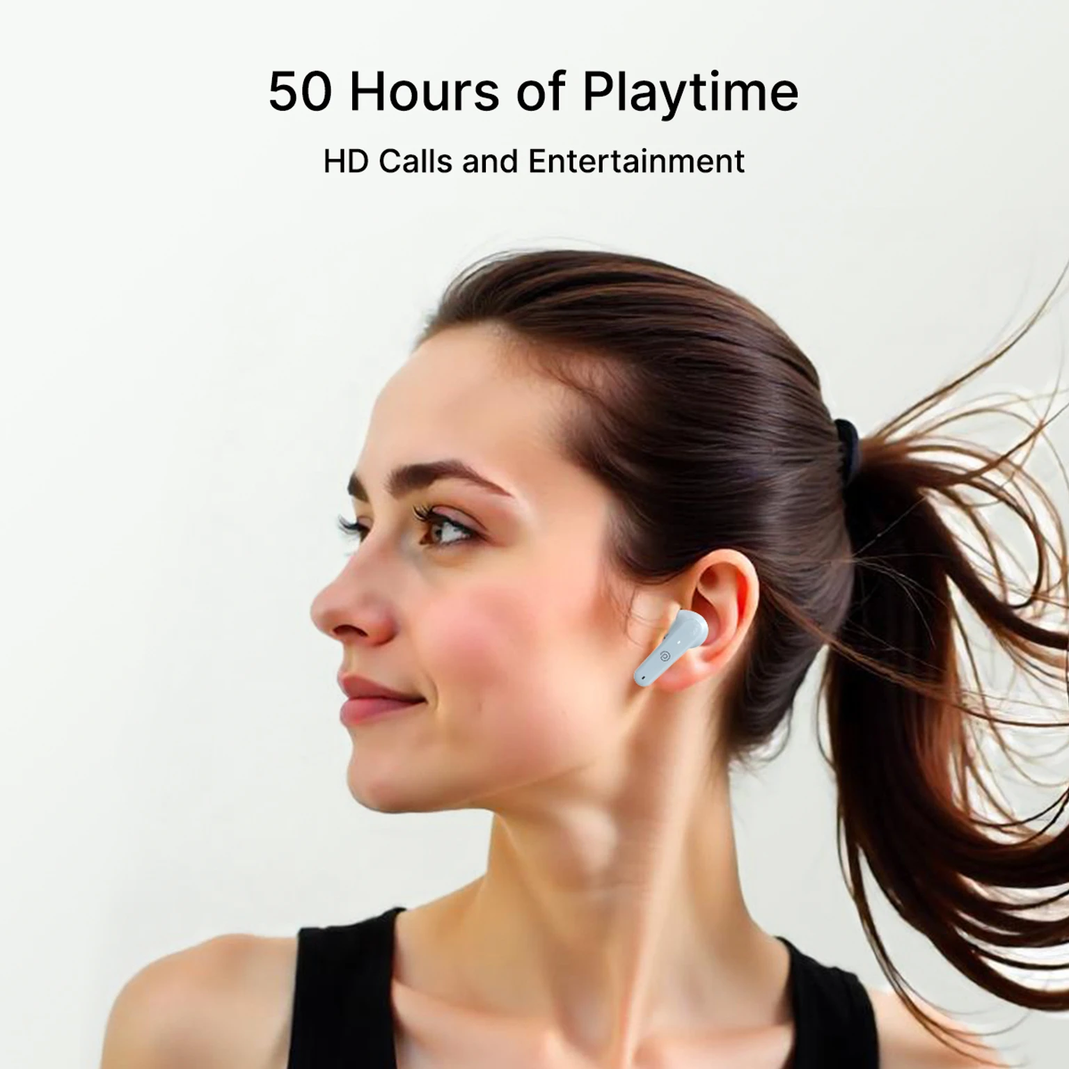 PTron Vibe w/ 50hrs Playtime, Mobile App, Clear Calls, 13mm Drivers, BT5.3 Bluetooth Headset , (True Wireless) - Image 2